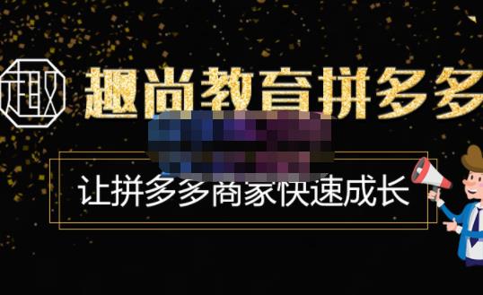 趣尚教育·拼多多运营实操VIP特训营，让拼多多商家快速成长-价值3180元-88共享
