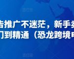 亚马逊广告推广不迷茫，新手卖家产品运营入门到精通（恐龙跨境电商）-88共享