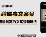 2023抖音快手毒文案新玩法,牌匾文案号,起号快易变现-88共享