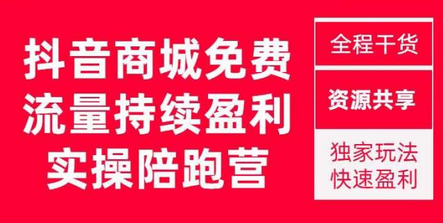 抖音商城搜索持续盈利陪跑成长营，抖音商城搜索从0-1、从1到10的全面解决方案-88共享