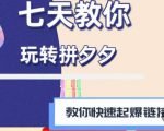 拼多多快速起爆链接思路1.0课程,七天教你玩转拼夕夕,教你快速起爆链接-88共享