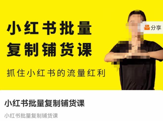 张宾·小红书批量复制铺货课，抓住小红书的流量红利 （更新2023年2月）-88共享