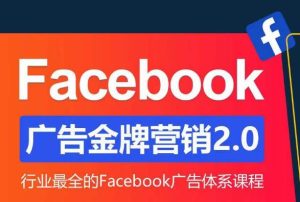 Facebook广告营销体系化教程,Facebook广告金牌营销2.0,行业最全的Facebook广告体系课程-88共享