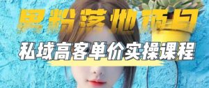 【男粉落地项目】零基础玩转男粉短视频转私域日产500+,2023男粉高客单价实操教程-88共享