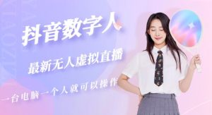 抖音数字人虚拟无人直播间打造(外面收费6000)-88共享