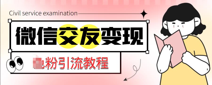微信交友变现项目，吸引全网LSP男粉精准变现，小白也能轻松上手，日入500+-88共享