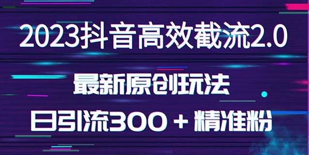 日引300＋创业粉，独家抖音高效截流2.0玩法（价值1280）-88共享