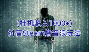 抖音Steam撸音浪玩法,挂机一天收入1000+不露脸 不说话 不封号 社恐人群福音-88共享