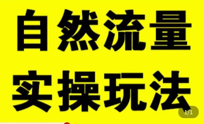拼多多自然流量天花板，拼多多自然流的实操玩法，自然流量是怎么来的，如何开车带来自然流等知识-88共享