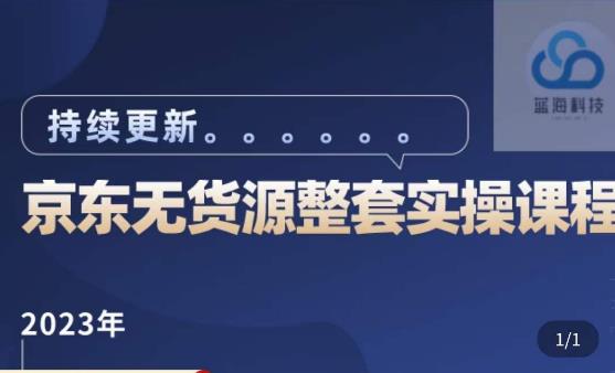 蓝七·2023京东店群整套实操视频教程，京东无货源整套操作流程大总结，减少信息差，有效做店发展-88共享