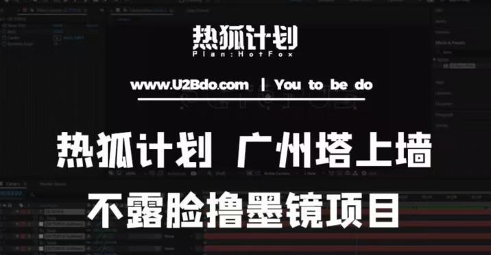 热狐计划抖音无人直播广州塔上墙，不露脸撸墨镜项目（素材+教程+插件）-88共享