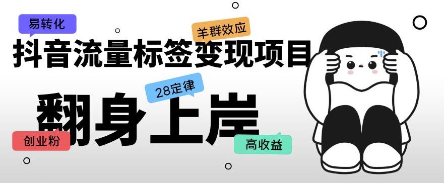 抖音流量标签变现项目，抖音创业粉轻松转化，单价高收益简单-88共享
