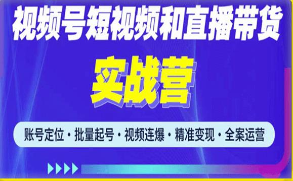 2023最新微信视频号引流和变现全套运营实战课程，小白也能玩转视频号短视频和直播运营-88共享
