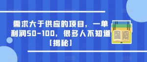 需求大于供应的项目，一单利润50-100，很多人不知道【揭秘】-88共享