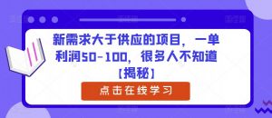 新需求大于供应的项目，一单利润50-100，很多人不知道【揭秘】-88共享