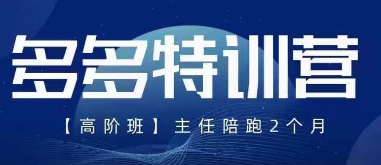 纪主任·5月最新多多特训营高阶班，玩法落地实操，多多全掌握-88共享