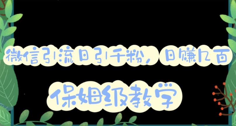 微信互推圈半自动引流方案，矩阵操作日引千人思路【详细视频教程】-88共享