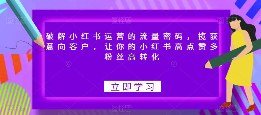 破解小红书运营的流量密码，揽获意向客户，让你的小红书高点赞多粉丝高转化-88共享