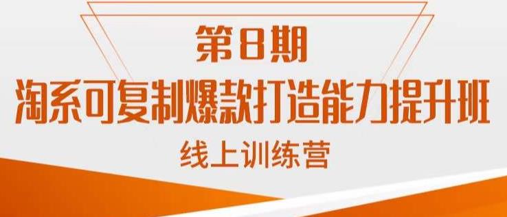 淘系可复制爆款打造能力提升班，这是一套可复制的打爆款标准化流程-88共享