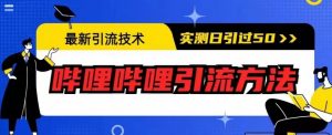 最新引流技术,哔哩哔哩引流方法,实测日引50人【揭秘】-88共享