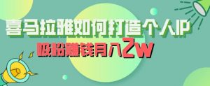 喜马拉雅如何打造个人IP,吸粉赚钱月入2W【揭秘】-88共享
