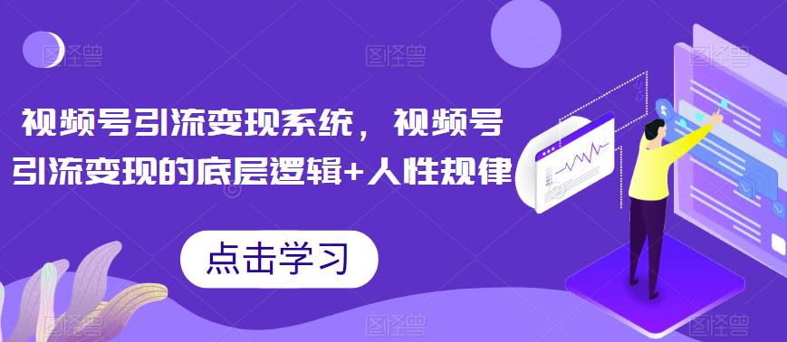 视频号引流变现系统，视频号引流变现的底层逻辑+人性规律-88共享