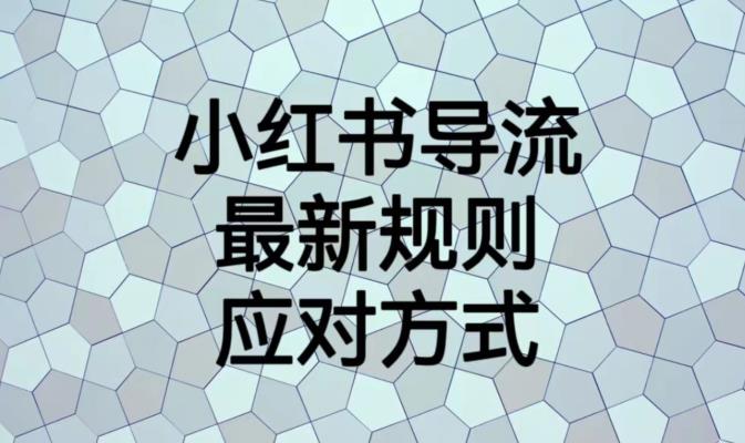 小红书导流最新规则应对方式【揭秘】-88共享