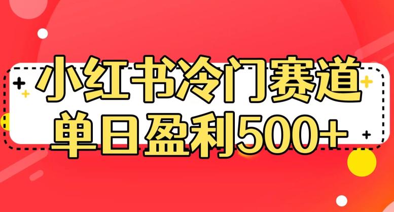 小红书冷门赛道，单日盈利500+【揭秘】-88共享