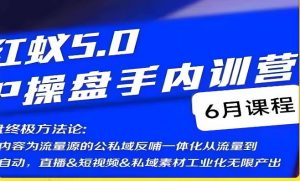 红蚁5.0IP操盘手内训营,IP操盘终极方法论-88共享