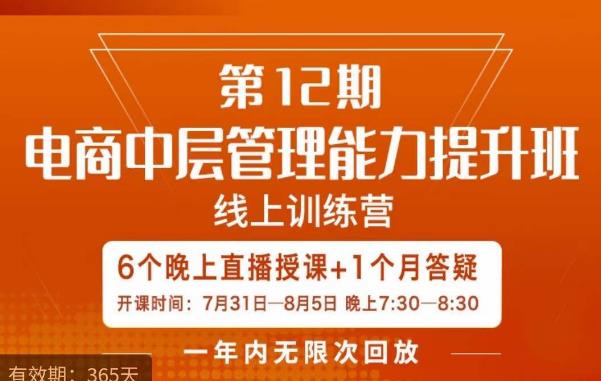 陈少珊·电商中层管理能力提升班，学习对象-电商公司各个岗位的主管，20人人以内的电商公司老板-88共享