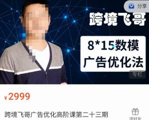 跨境飞哥·广告优化高阶课第二十三期,8*15数模广告优化法,用数据驱动决策-88共享