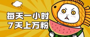 暴力涨粉项目:每天一小时,七天上万粉【揭秘】-88共享