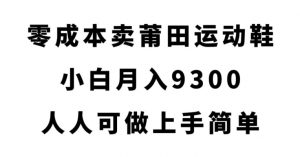 零成本卖莆田运动鞋，小白月入9300，人人可做上手简单【揭秘】-88共享