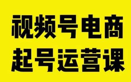视频号电商起号运营课，教新人如何自然流起号，助力商家0-1突破-88共享