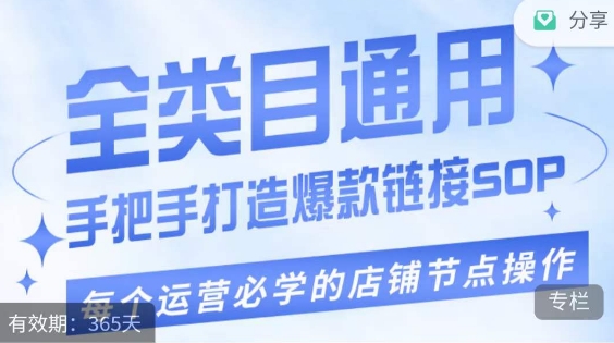 单品爆款打造实操运营，单品爆款从“0”-“1”手把手演练运营步骤-88共享