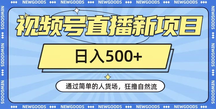 视频号直播新项目，通过简单的人货场，狂撸自然流，日入500+【260G资料】-88共享
