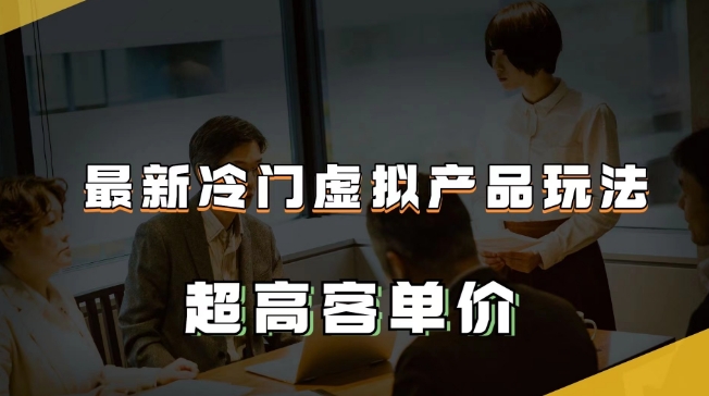 最新冷门虚拟产品玩法，超高客单价，月入2-3万＋【揭秘】-88共享