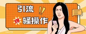 最新引流骚操作，单账号日引50-100，简单粗暴，适合于小白各行各业都可以进行操作，精准粉丝加到爆-88共享