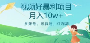 视频号暴利项目，多账号，可复制，红利期，月入10w+【揭秘】-88共享