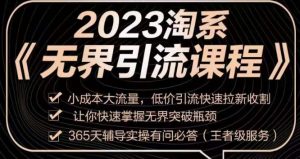 2023淘系无界引流实操课程,小成本大流量,低价引流快速拉新收割,让你快速掌握无界突破瓶颈-88共享