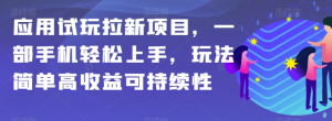 应用试玩拉新项目，一部手机轻松上手，玩法简单高收益可持续性【揭秘】-88共享