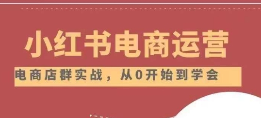 小红书店铺运营从小白到大神2.0，从入门到精通-88共享