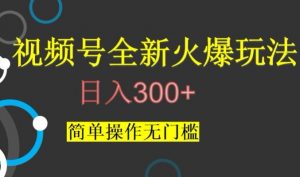 视频号最新爆火玩法,日入300+,简单操作无门槛【揭秘】-88共享