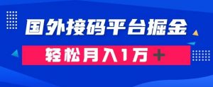 通过国外接码平台掘金：成本1.3，利润10＋，轻松月入1万＋【揭秘】-88共享