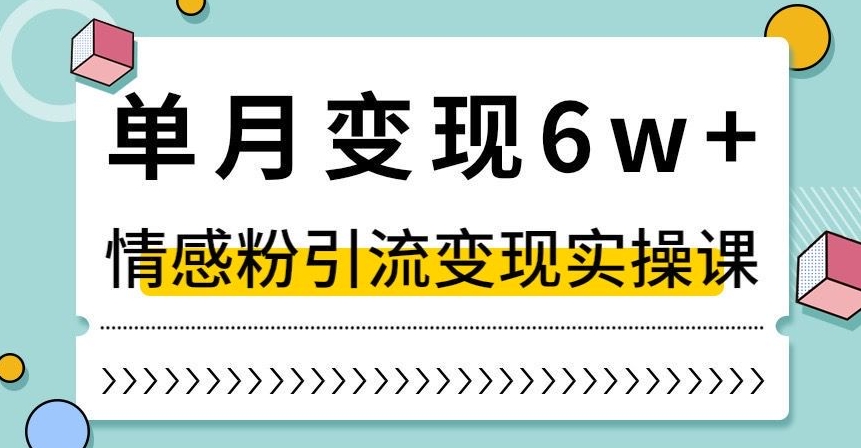 单月变现6W+，抖音情感粉引流变现实操课，小白可做，轻松上手，独家赛道【揭秘】-88共享