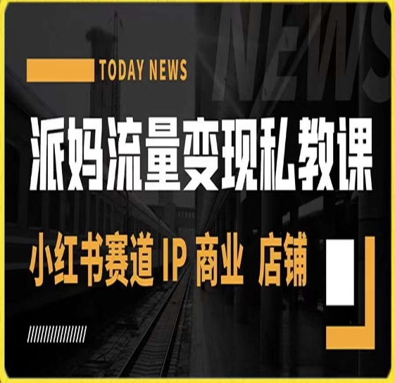 派妈流量变现私教课，小红书赛道IP  商业  店铺 -88共享