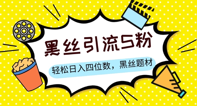 S粉变现，轻松日入四位数，黑丝题材+情感话术【揭秘】-88共享