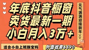 外面收费6890元年底抖音橱窗卖货最新一期,小白月入3万,适合小白上班族宝妈【揭秘】-88共享