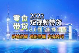 2023短视频带货-零食赛道,从0-1实操课程,系统讲解实战技巧-88共享