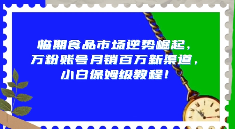 临期食品市场逆势崛起，万粉账号月销百万新渠道，小白保姆级教程【揭秘】-88共享